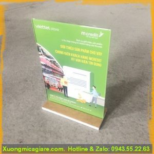 Menu mica a5 để bàn