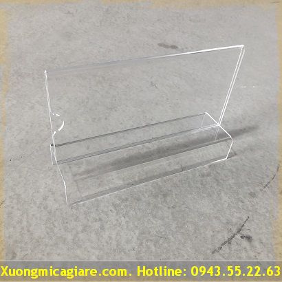 khung tên mica kẹp vách ngăn