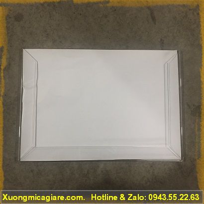 khay mica checklist a4 uốn 3 cạnh
