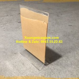 Mẫu menu mica a4 đế tam giác