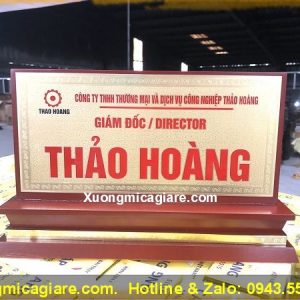 Biển chức danh bằng đồng
