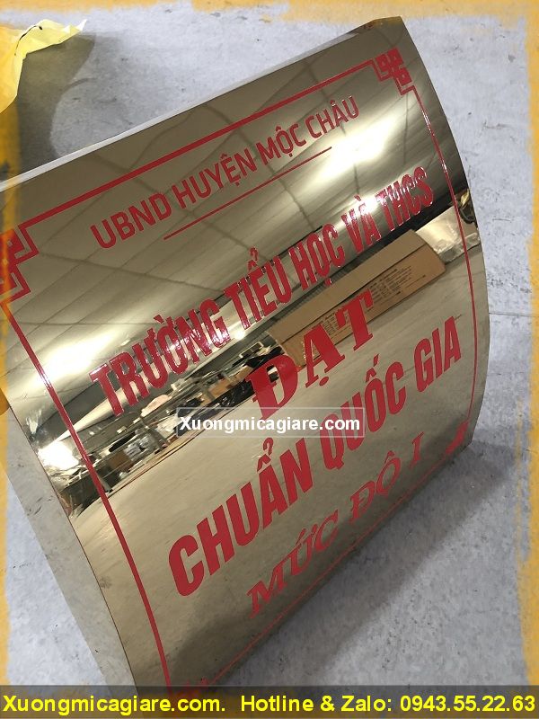 mẫu biển công ty inox ăn mòn