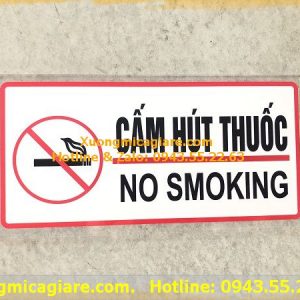 Biển mica cấm hút thuốc