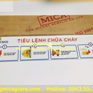 in biển tiêu lệnh chữa cháy