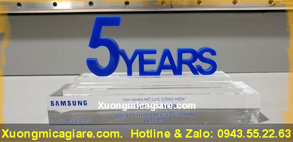 Mẫu kỷ niệm chương mica 5 năm đẹp