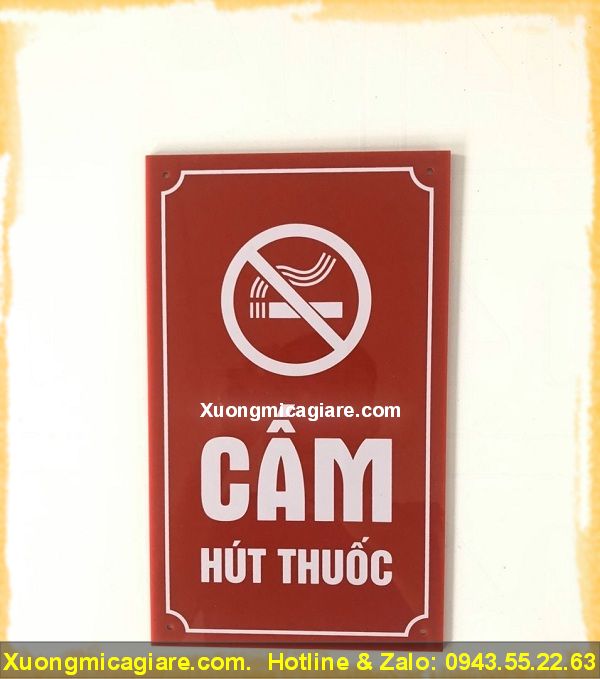 biển mica cấm hút thuốc treo tường