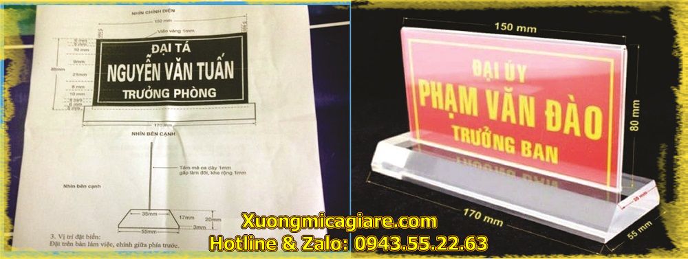 quy định biển chức danh quân đội