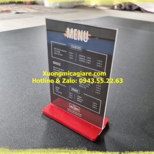 Kệ menu mica a4 để bàn giá rẻ