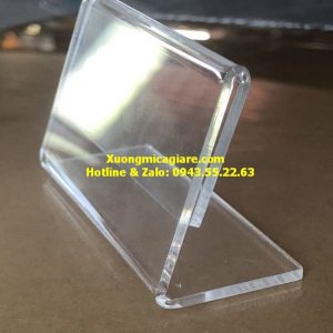 Menu mica chữ L để bàn