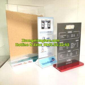 Standee mica để bàn a4