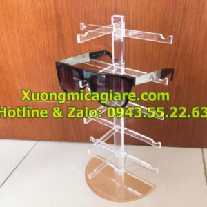 kệ mica trưng bày mắt kính
