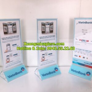 Menu Mica A6 Đế Tam Giác Để Bàn