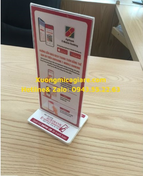 Đế mica quét mã Qrcode ngân hàng agribank