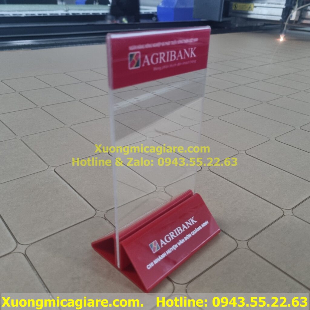 Bảng menu mica qrcode a6 ngân hàng agribank