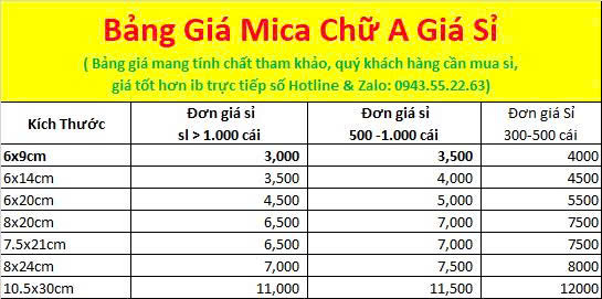 Bảng giá bảng tên học sinh 2 mặt chữ a để bàn